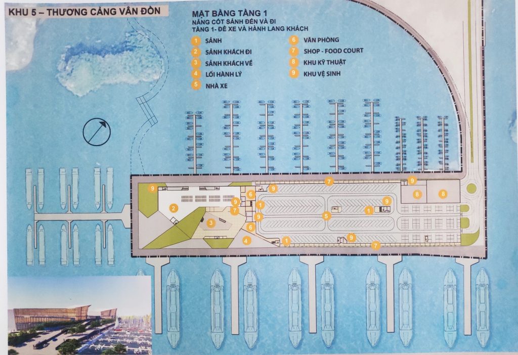 Mặt bằng tầng 1 thương cảng Ao Tiên