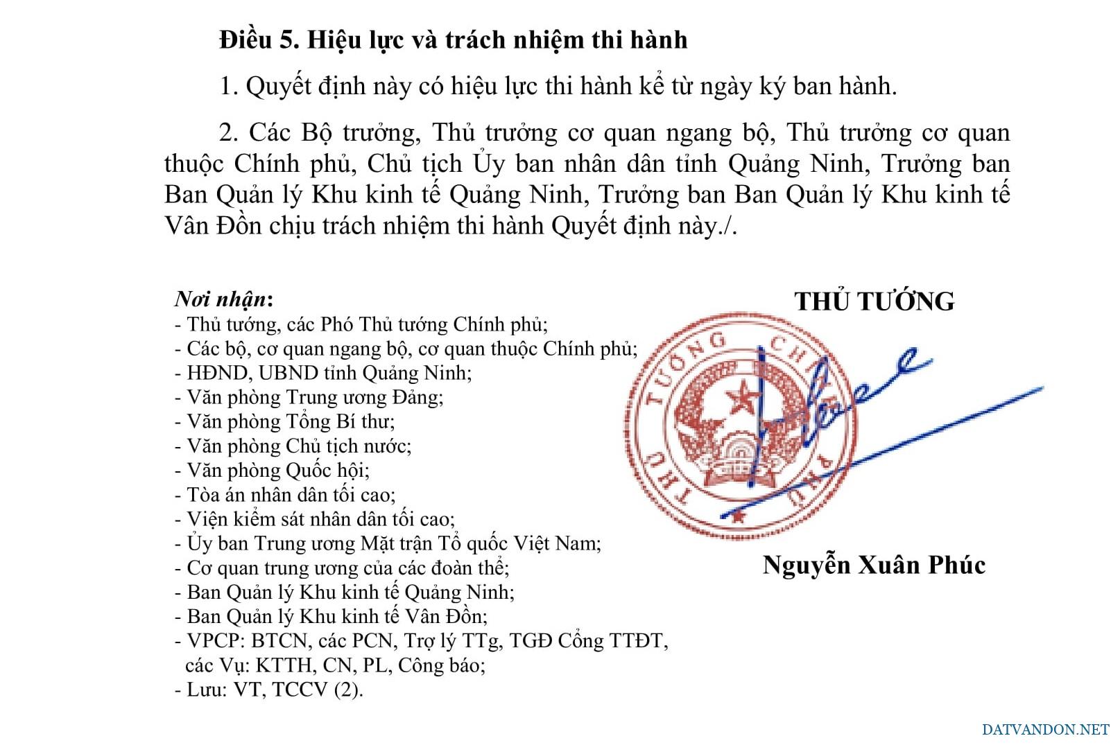 BQL khu kinh tế Vân Đồn Quảng Ninh