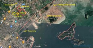 Vị trí mảnh đất 3000m2 tại thị trấn Cái Rồng Vân Đồn